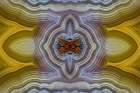 Laguna agate kaleidoscope repeating mirror-effect pattern. Art Print